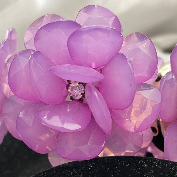 Purple and goldtone acrylic bracelet - Picture 6 of 6